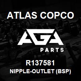 R137581 Atlas Copco NIPPLE-OUTLET (BSP) | AGA Parts