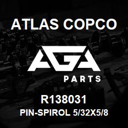 R138031 Atlas Copco PIN-SPIROL 5/32X5/8 | AGA Parts