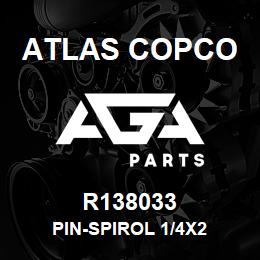 R138033 Atlas Copco PIN-SPIROL 1/4X2 | AGA Parts