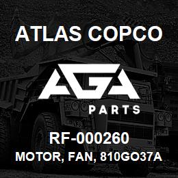 RF-000260 Atlas Copco MOTOR, FAN, 810GO37A47 | AGA Parts