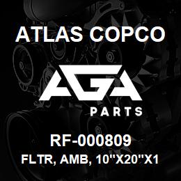 RF-000809 Atlas Copco FLTR, AMB, 10"X20"X1", 9806 | AGA Parts