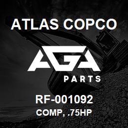 RF-001092 Atlas Copco COMP, .75HP | AGA Parts