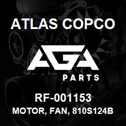 RF-001153 Atlas Copco MOTOR, FAN, 810S124B38 | AGA Parts