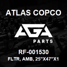 RF-001530 Atlas Copco FLTR, AMB, 25"X47"X1" | AGA Parts