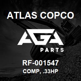 RF-001547 Atlas Copco COMP, .33HP | AGA Parts