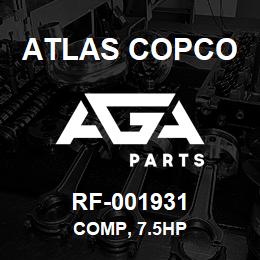 RF-001931 Atlas Copco COMP, 7.5HP | AGA Parts