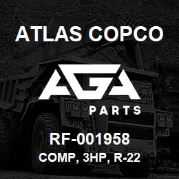 RF-001958 Atlas Copco COMP, 3HP, R-22 | AGA Parts