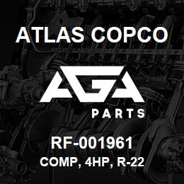 RF-001961 Atlas Copco COMP, 4HP, R-22 | AGA Parts