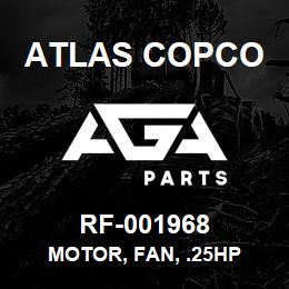 RF-001968 Atlas Copco MOTOR, FAN, .25HP | AGA Parts