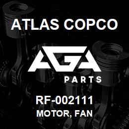 RF-002111 Atlas Copco MOTOR, FAN | AGA Parts