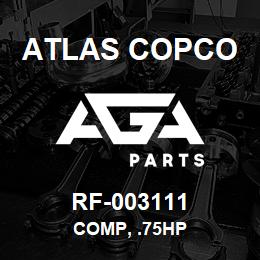 RF-003111 Atlas Copco COMP, .75HP | AGA Parts