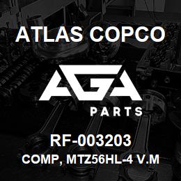 RF-003203 Atlas Copco COMP, MTZ56HL-4 V.M | AGA Parts