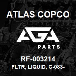 RF-003214 Atlas Copco FLTR, LIQUID, C-083-S, .375" OD | AGA Parts