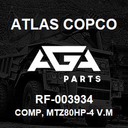 RF-003934 Atlas Copco COMP, MTZ80HP-4 V.M | AGA Parts