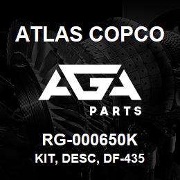 RG-000650K Atlas Copco KIT, DESC, DF-435 | AGA Parts