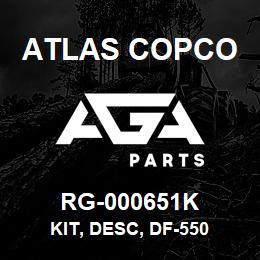 RG-000651K Atlas Copco KIT, DESC, DF-550 | AGA Parts