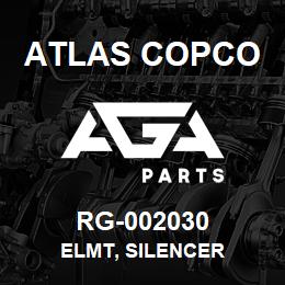 RG-002030 Atlas Copco ELMT, SILENCER | AGA Parts