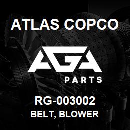 RG-003002 Atlas Copco BELT, BLOWER | AGA Parts