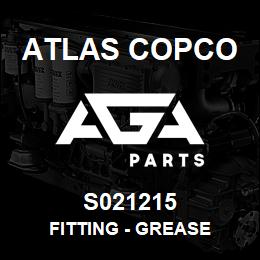 S021215 Atlas Copco FITTING - GREASE | AGA Parts