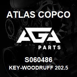 S060486 Atlas Copco KEY-WOODRUFF 202.5 | AGA Parts