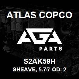 S2AK59H Atlas Copco SHEAVE, 5.75' OD, 2 | AGA Parts