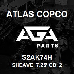 S2AK74H Atlas Copco SHEAVE, 7.25' OD, 2 | AGA Parts