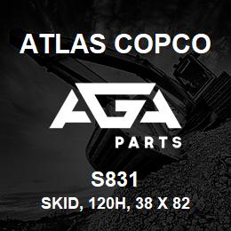 S831 Atlas Copco SKID, 120H, 38 X 82 | AGA Parts