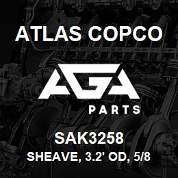 SAK3258 Atlas Copco SHEAVE, 3.2' OD, 5/8 | AGA Parts