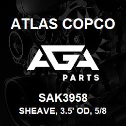 SAK3958 Atlas Copco SHEAVE, 3.5' OD, 5/8 | AGA Parts