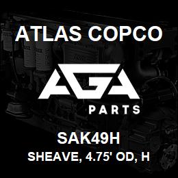 SAK49H Atlas Copco SHEAVE, 4.75' OD, H | AGA Parts