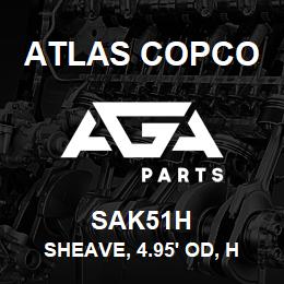 SAK51H Atlas Copco SHEAVE, 4.95' OD, H | AGA Parts