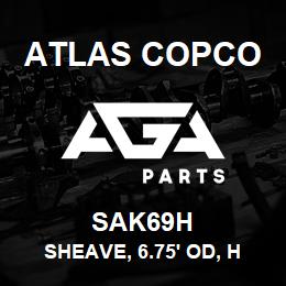 SAK69H Atlas Copco SHEAVE, 6.75' OD, H | AGA Parts