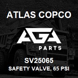 SV25065 Atlas Copco SAFETY VALVE, 65 PSI | AGA Parts