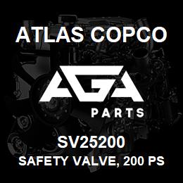 SV25200 Atlas Copco SAFETY VALVE, 200 PS | AGA Parts