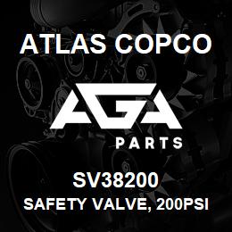 SV38200 Atlas Copco SAFETY VALVE, 200PSI | AGA Parts