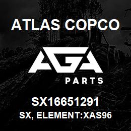 SX16651291 Atlas Copco SX, ELEMENT:XAS96 | AGA Parts