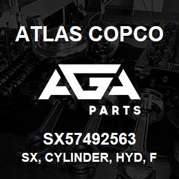 SX57492563 Atlas Copco SX, CYLINDER, HYD, FEED | AGA Parts