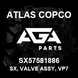 SX57581886 Atlas Copco SX, VALVE ASSY, VP7 | AGA Parts