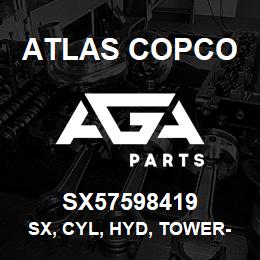 SX57598419 Atlas Copco SX, CYL, HYD, TOWER-RAISE | AGA Parts