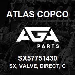 SX57751430 Atlas Copco SX, VALVE, DIRECT, CONTROL | AGA Parts