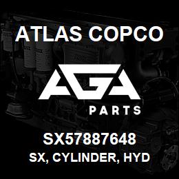 SX57887648 Atlas Copco SX, CYLINDER, HYD | AGA Parts