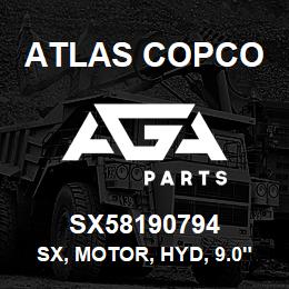 SX58190794 Atlas Copco SX, MOTOR, HYD, 9.0" | AGA Parts