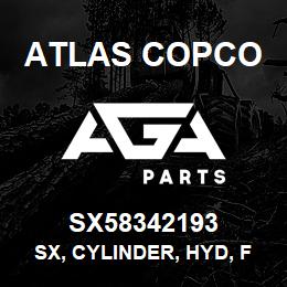 SX58342193 Atlas Copco SX, CYLINDER, HYD, FEED | AGA Parts