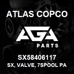 SX58406117 Atlas Copco SX, VALVE, 7SPOOL PARK VPL | AGA Parts