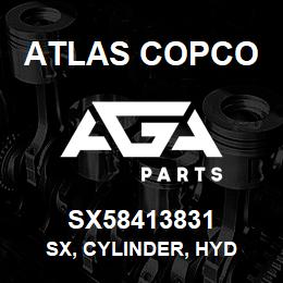 SX58413831 Atlas Copco SX, CYLINDER, HYD | AGA Parts