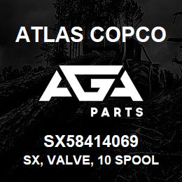 SX58414069 Atlas Copco SX, VALVE, 10 SPOOL | AGA Parts