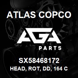 SX58468172 Atlas Copco HEAD, ROT, DD, 164 C.I, 4-PORT | AGA Parts