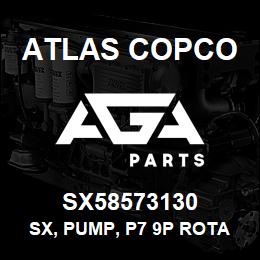 SX58573130 Atlas Copco SX, PUMP, P7 9P ROTATION-T3/TH60 | AGA Parts