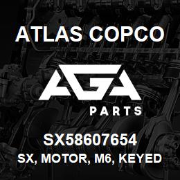 SX58607654 Atlas Copco SX, MOTOR, M6, KEYED | AGA Parts