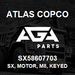 SX58607703 Atlas Copco SX, MOTOR, M8, KEYED | AGA Parts